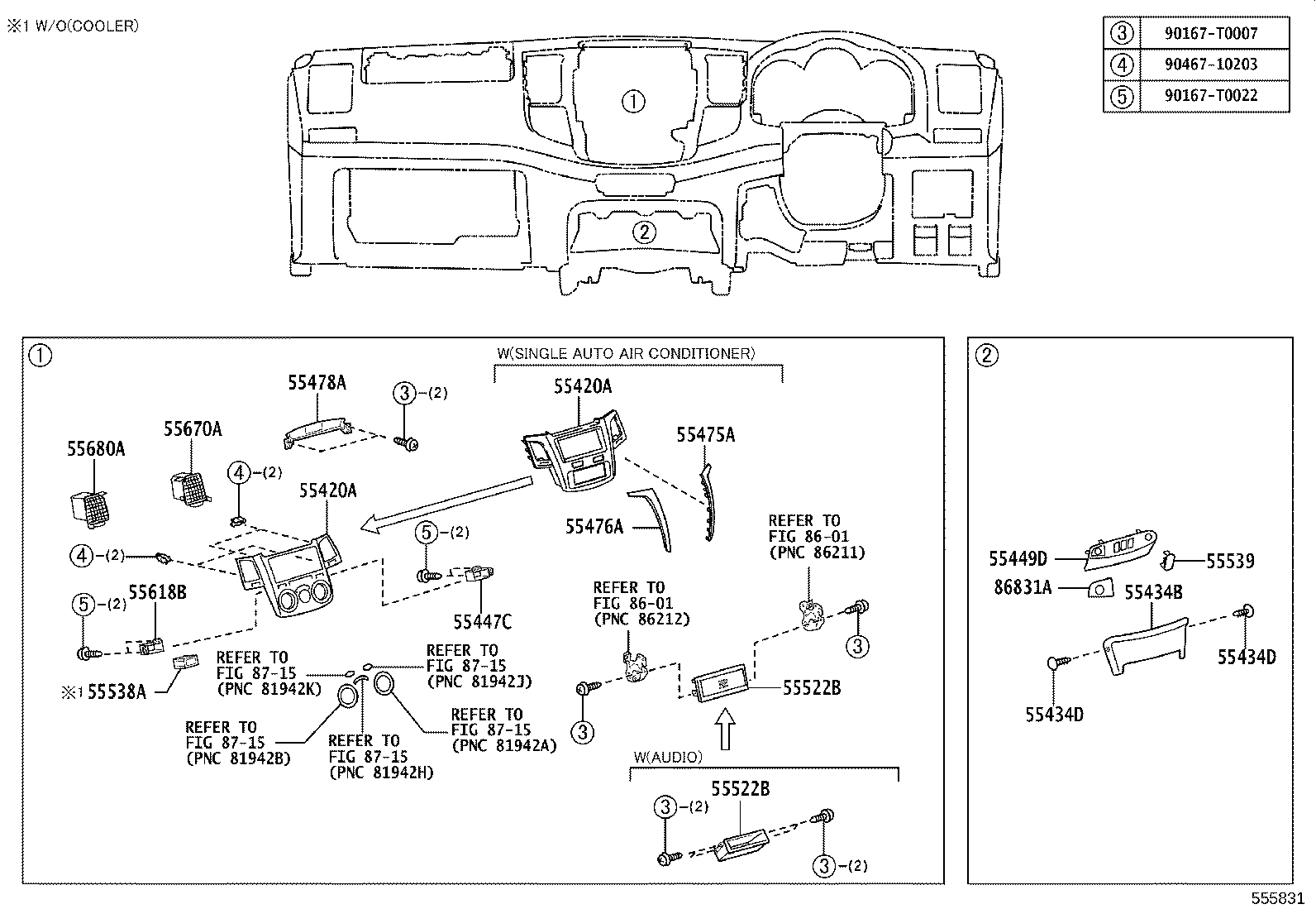 55522-0K010 COVER, RADIO TUNER OPENING product image