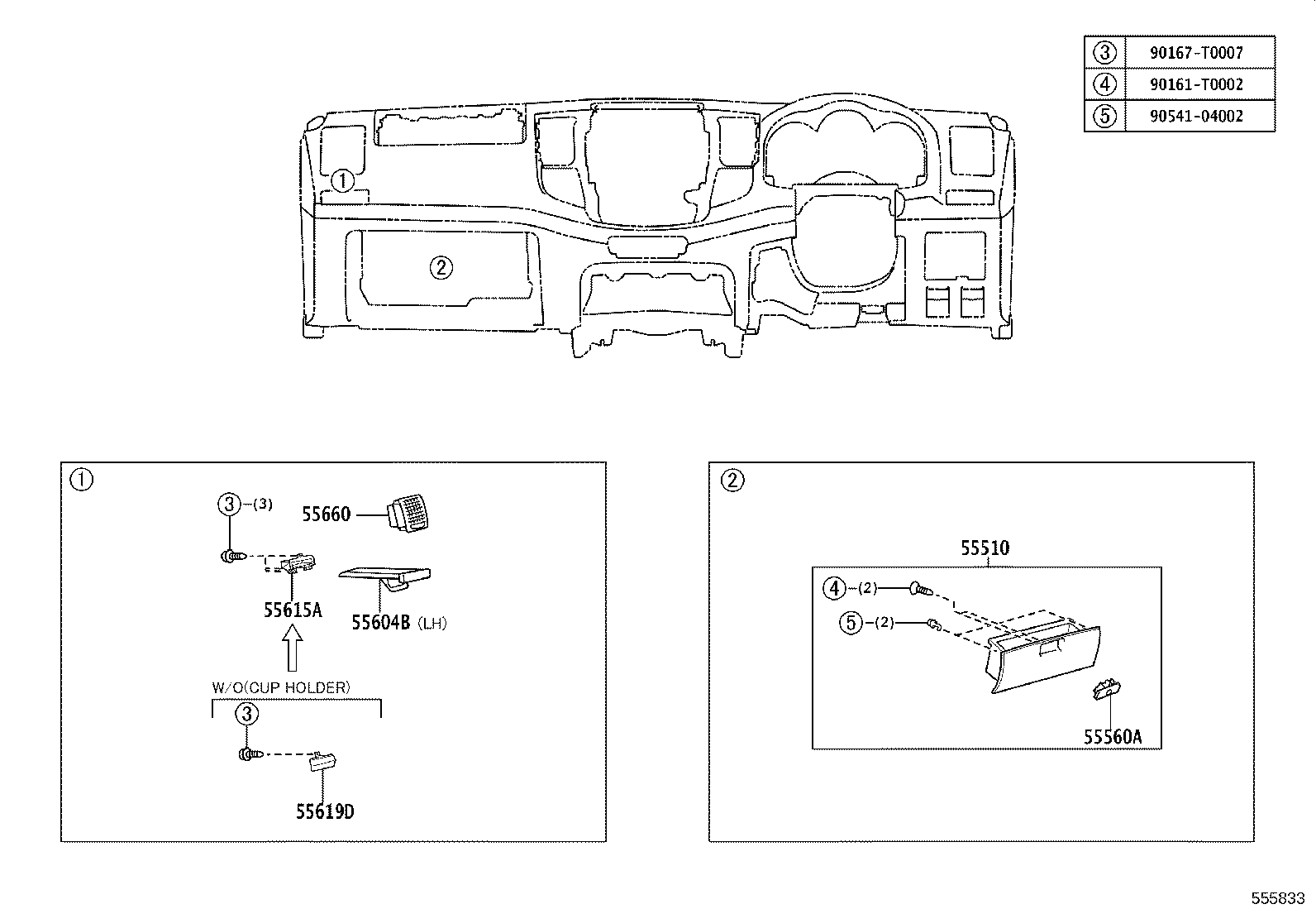 55522-0K010 COVER, RADIO TUNER OPENING product image
