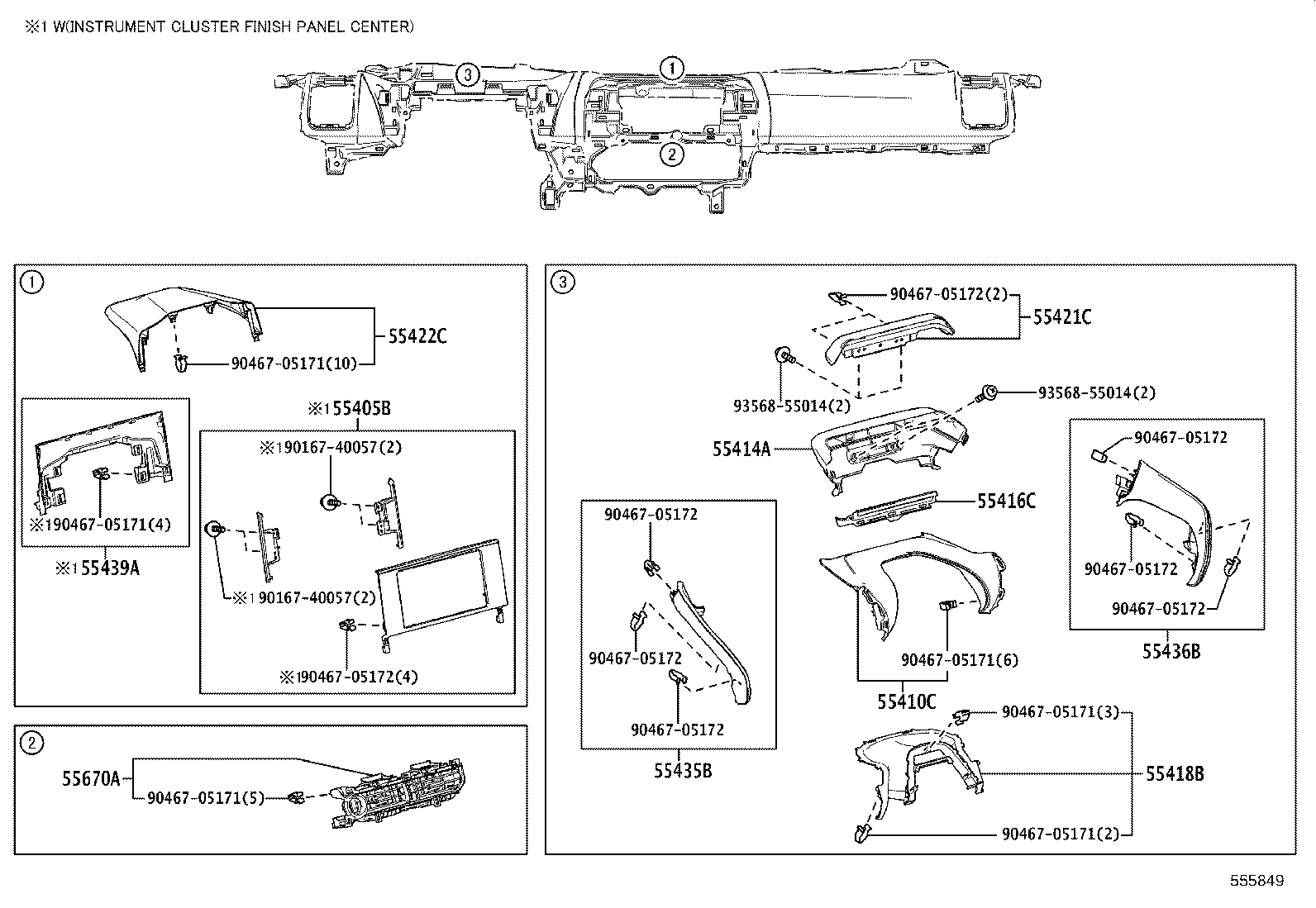 55046-42010-C0 PANEL SUB-ASSY, INSTRUMENT PANEL FINISH, LOWER LH product image