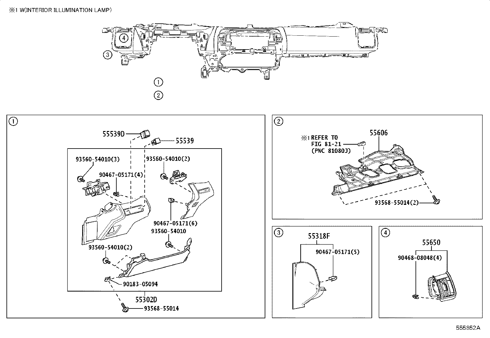 55330-42410 REINFORCEMENT ASSY, INSTRUMENT PANEL product image