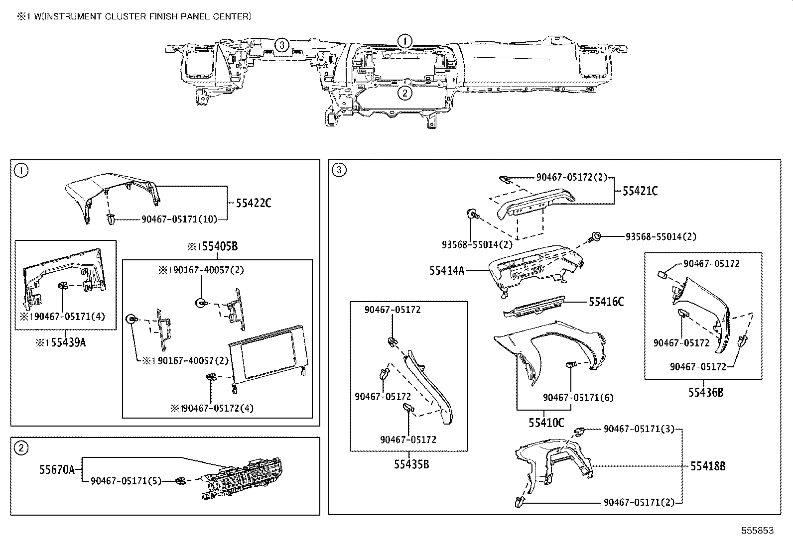 55330-42410 REINFORCEMENT ASSY, INSTRUMENT PANEL product image