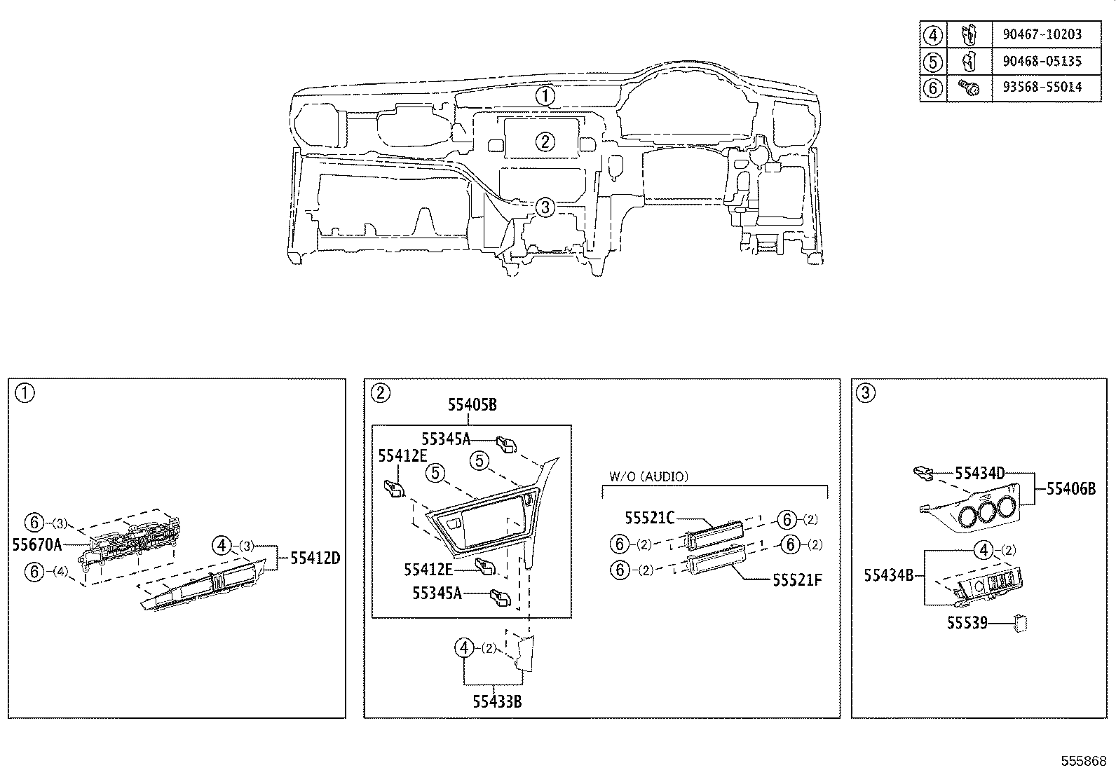 55355-12170 CUSHION, INSTRUMENT PANEL, NO.1 product image