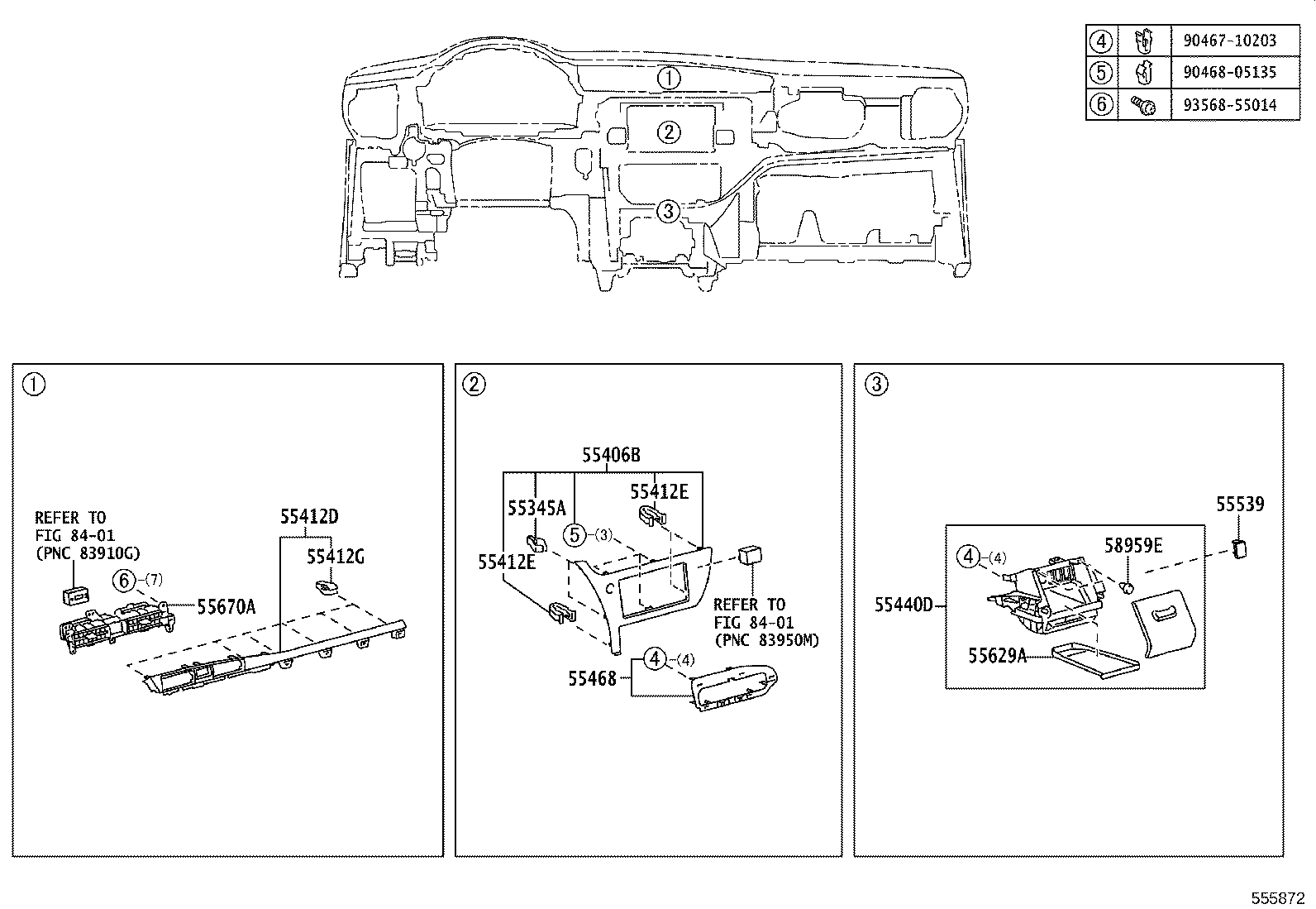 55306-12490 BRACE SUB-ASSY, INSTRUMENT PANEL, NO.1 product image