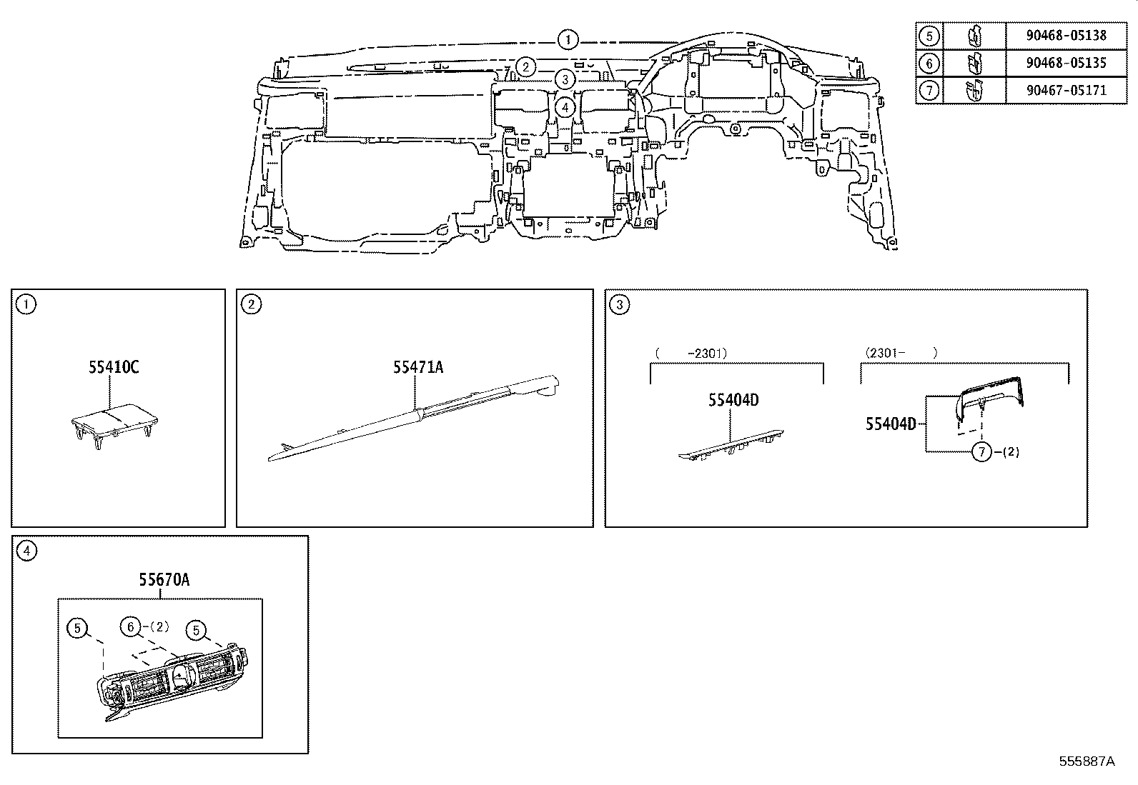 55650-53120 REGISTER ASSY, INSTRUMENT PANEL, NO.1 product image