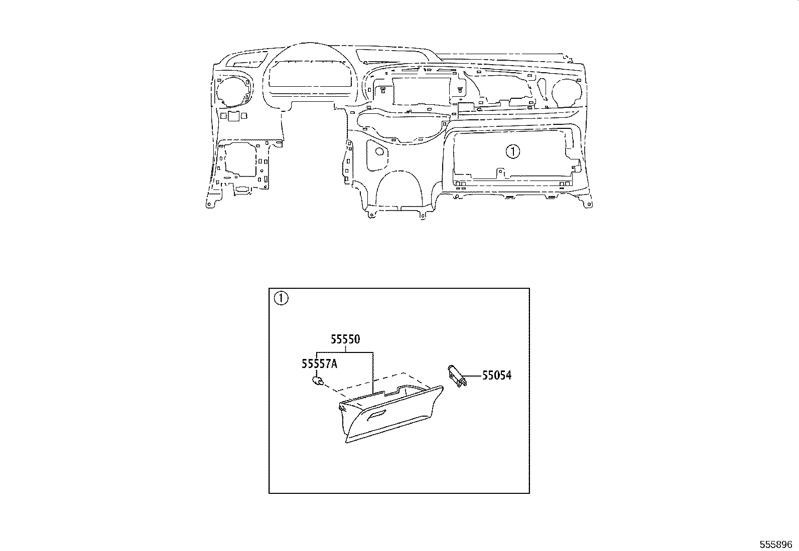 55355-52270 CUSHION, INSTRUMENT PANEL, NO.1 product image