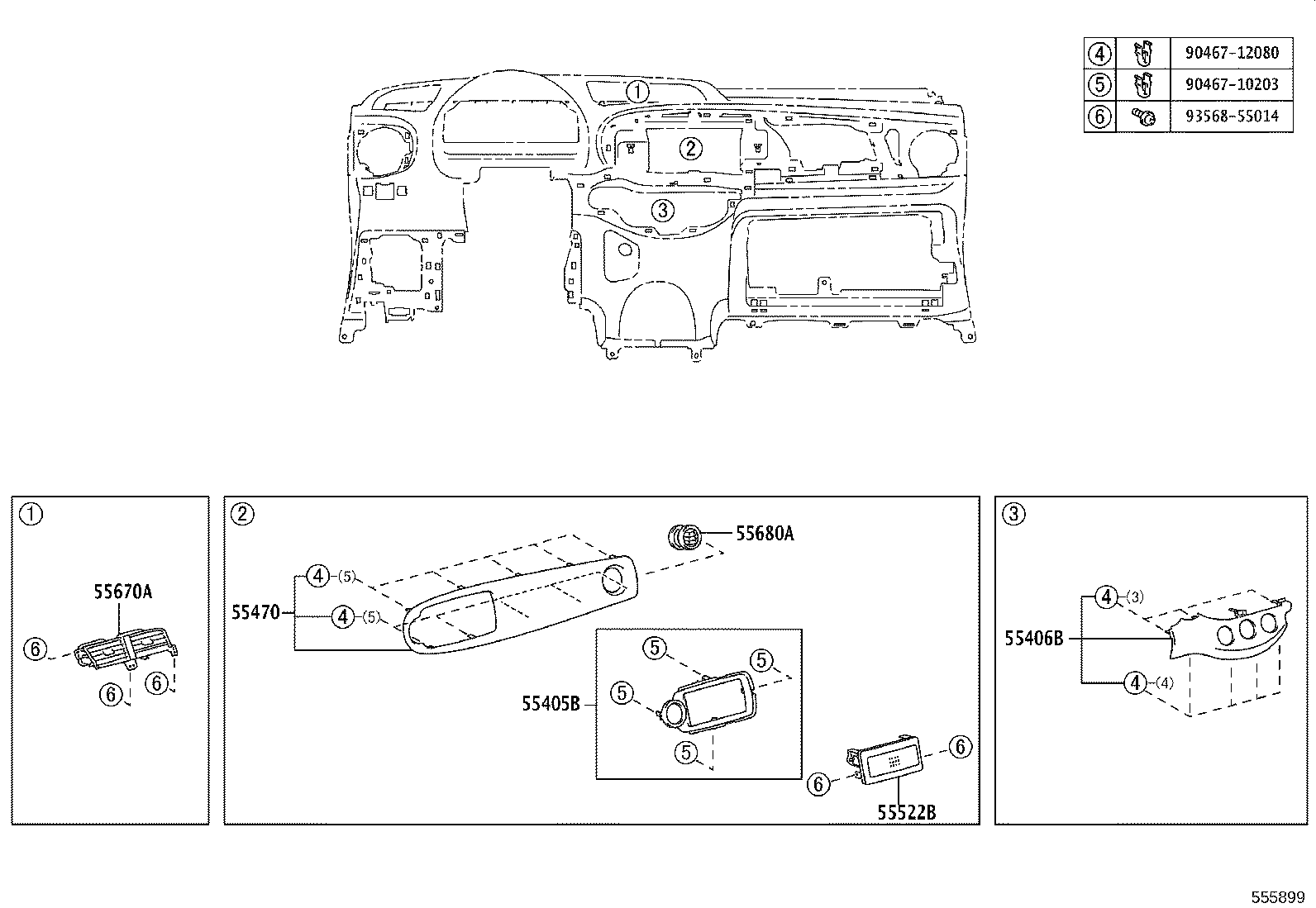 55330-52610 REINFORCEMENT, INSTRUMENT PANEL product image