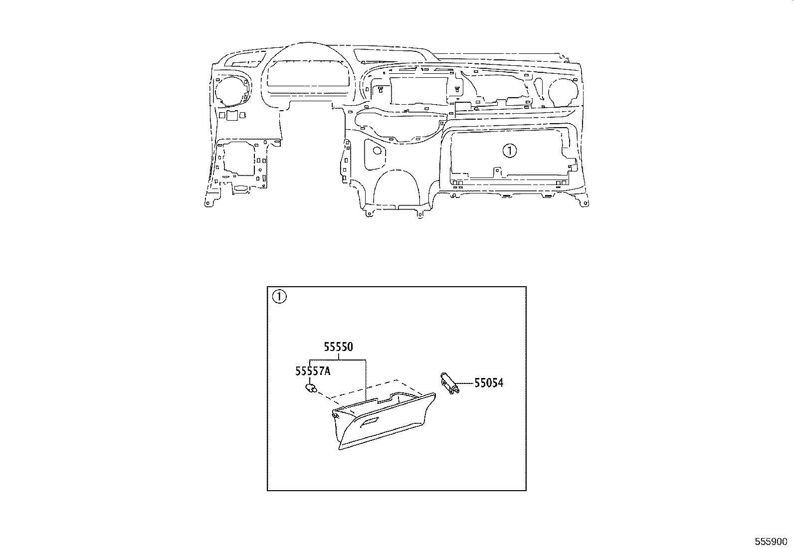 55330-52610 REINFORCEMENT, INSTRUMENT PANEL product image