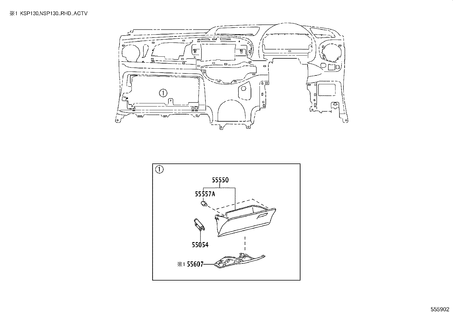 86451-52010 PANEL SUB-ASSY, INSTRUMENT CLUSTER FINISH, CENTER product image