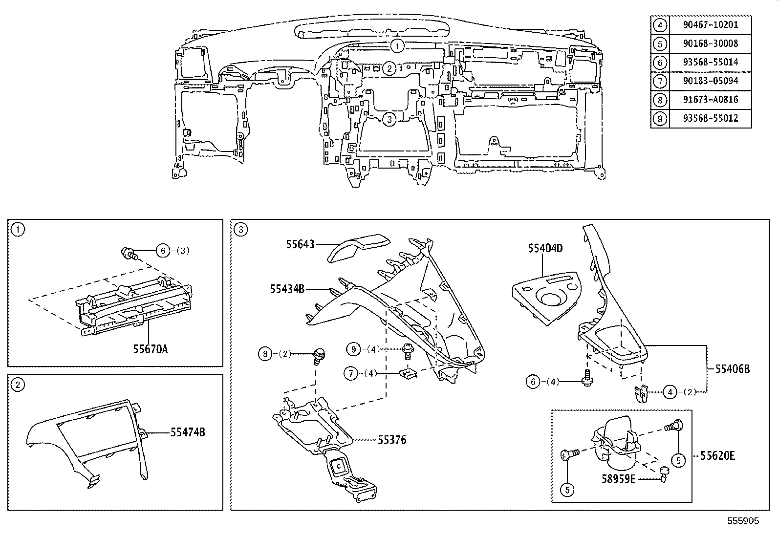 55300-47060-C0 PANEL SUB-ASSY, INSTRUMENT product image