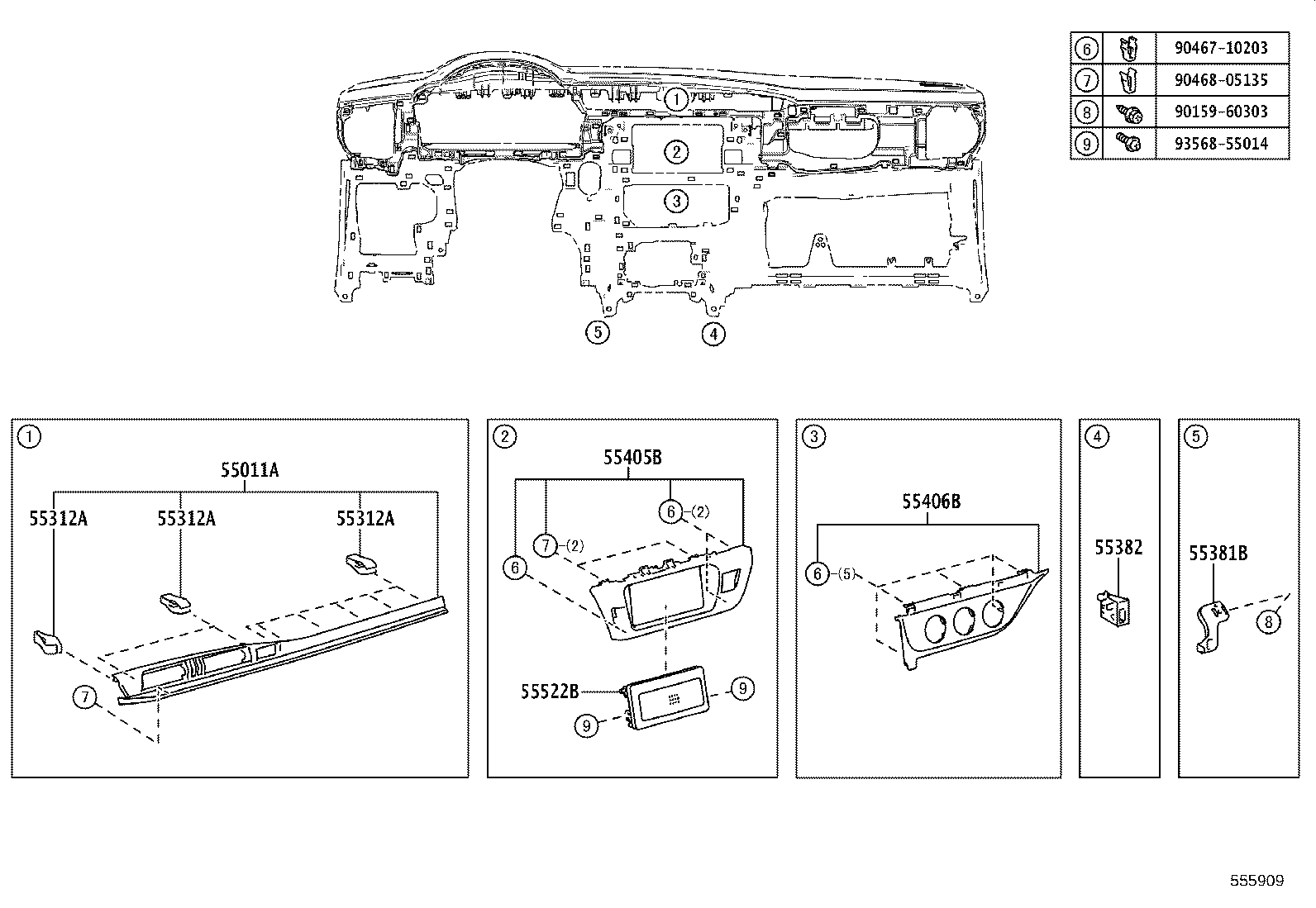 55355-02480 CUSHION, INSTRUMENT PANEL product image