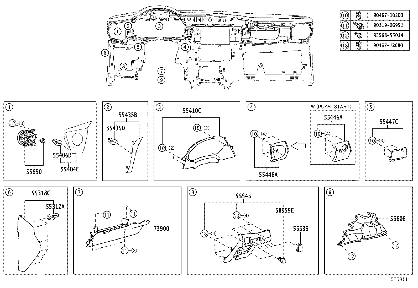 55355-02480 CUSHION, INSTRUMENT PANEL product image