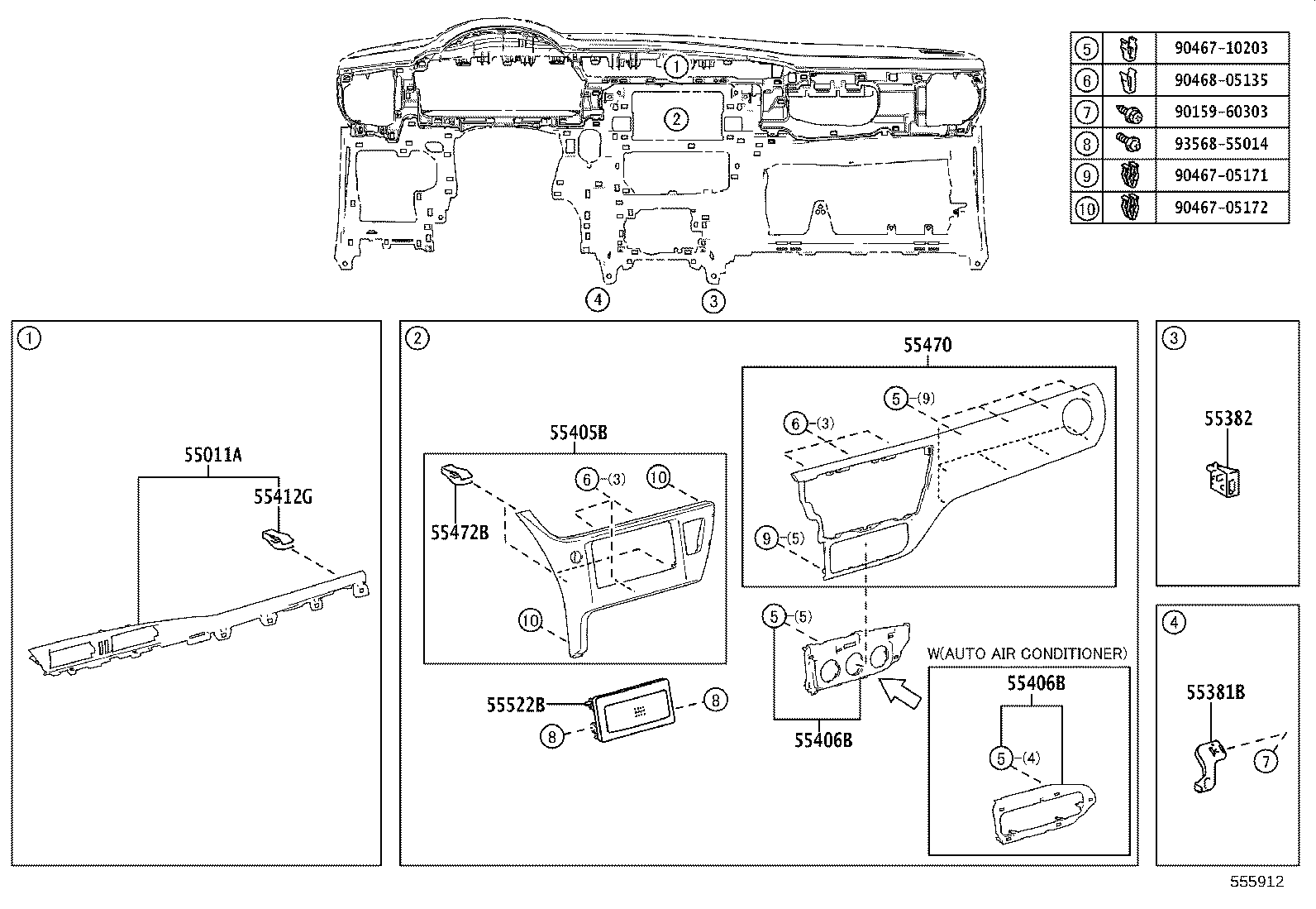 55355-02480 CUSHION, INSTRUMENT PANEL product image