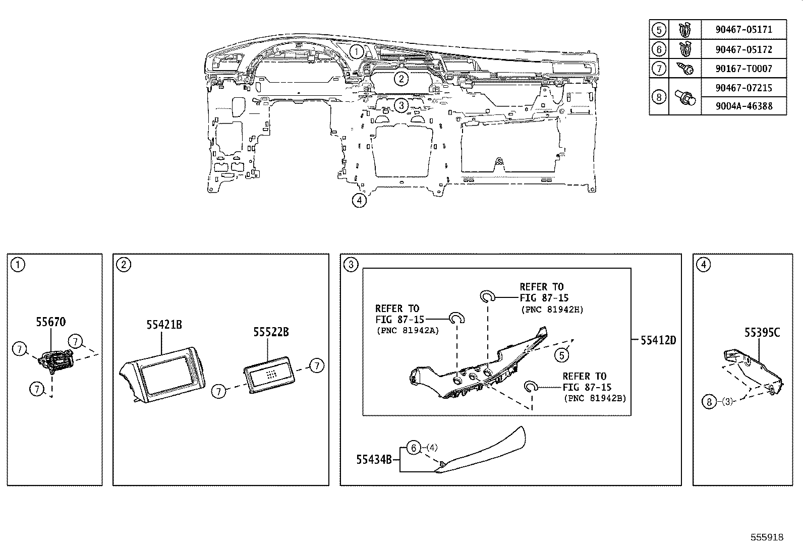 55355-KK040 CUSHION, INSTRUMENT PANEL, NO.1 product image