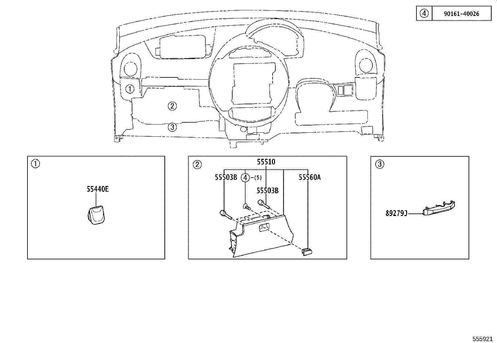 55330-52230 REINFORCEMENT, INSTRUMENT PANEL product image