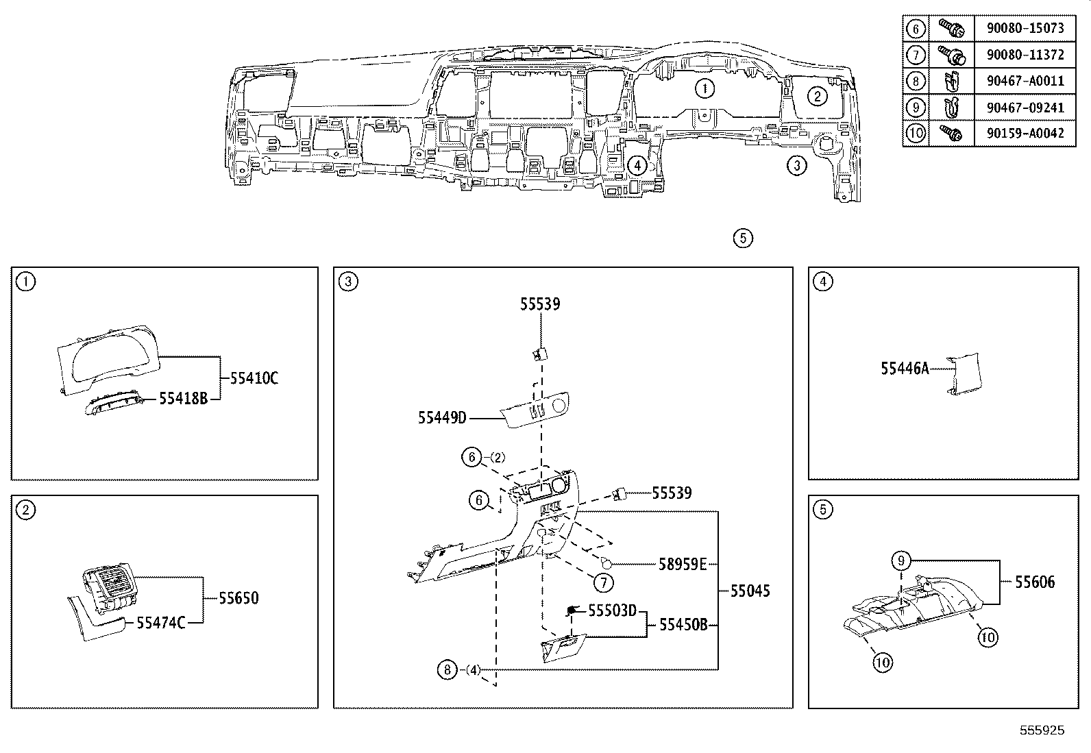 55394-08060 BOLT, INSTRUMENT PANEL product image