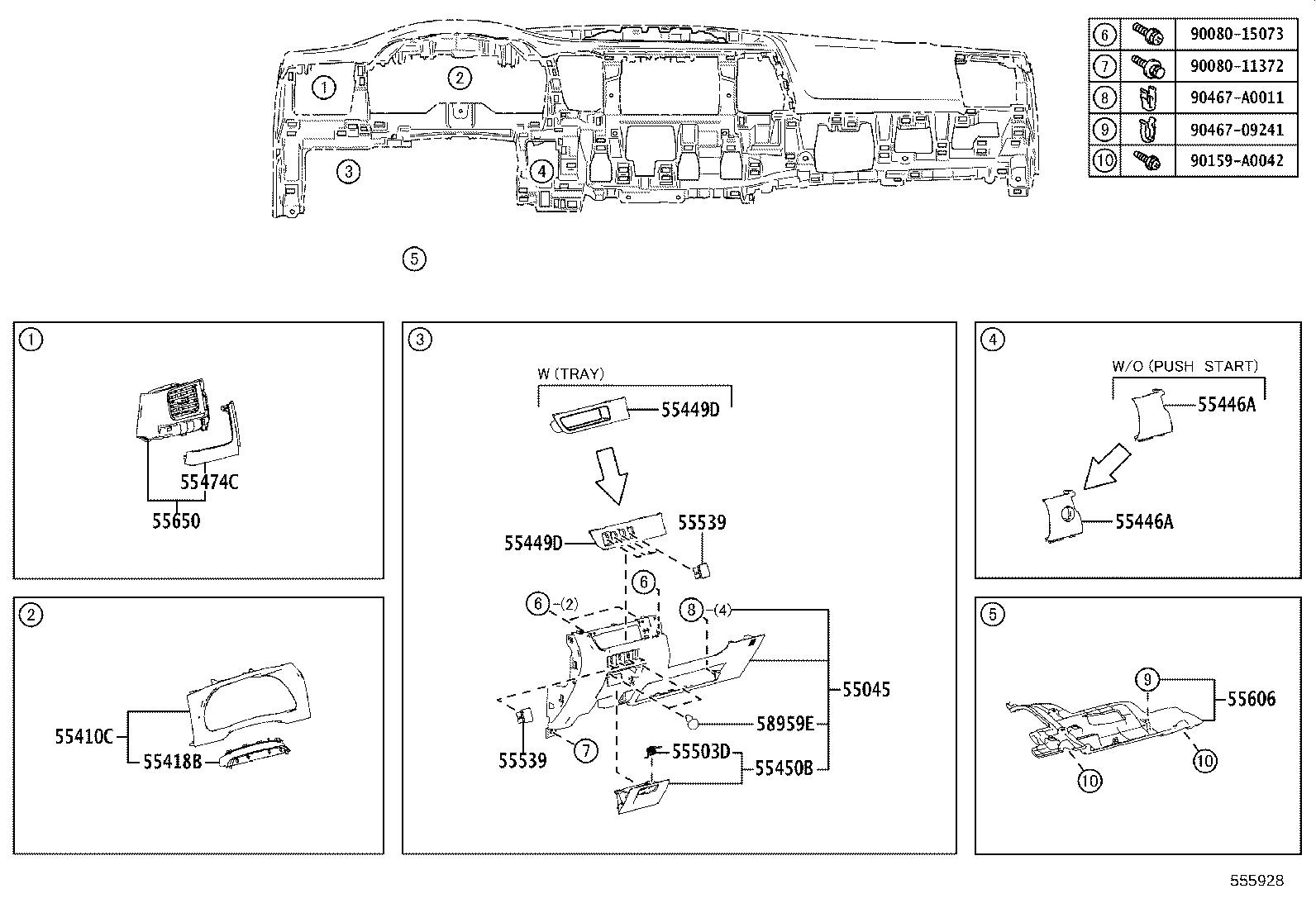 55394-08060 BOLT, INSTRUMENT PANEL product image