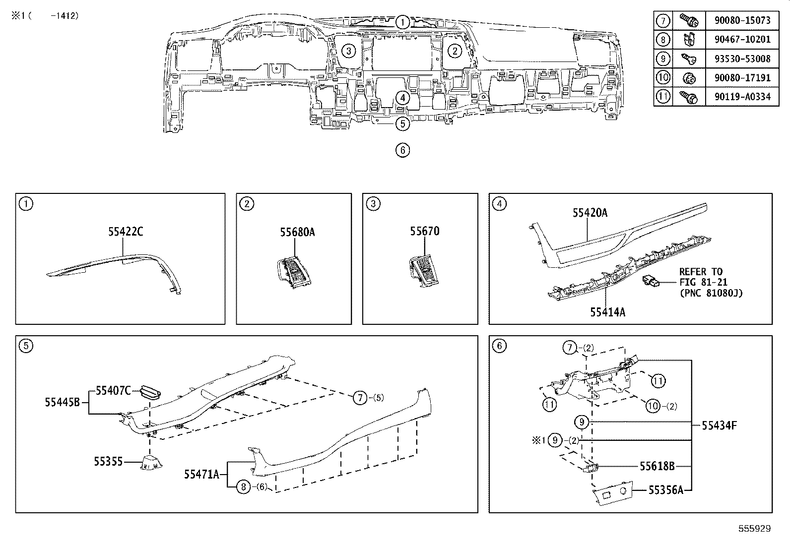 55394-08060 BOLT, INSTRUMENT PANEL product image