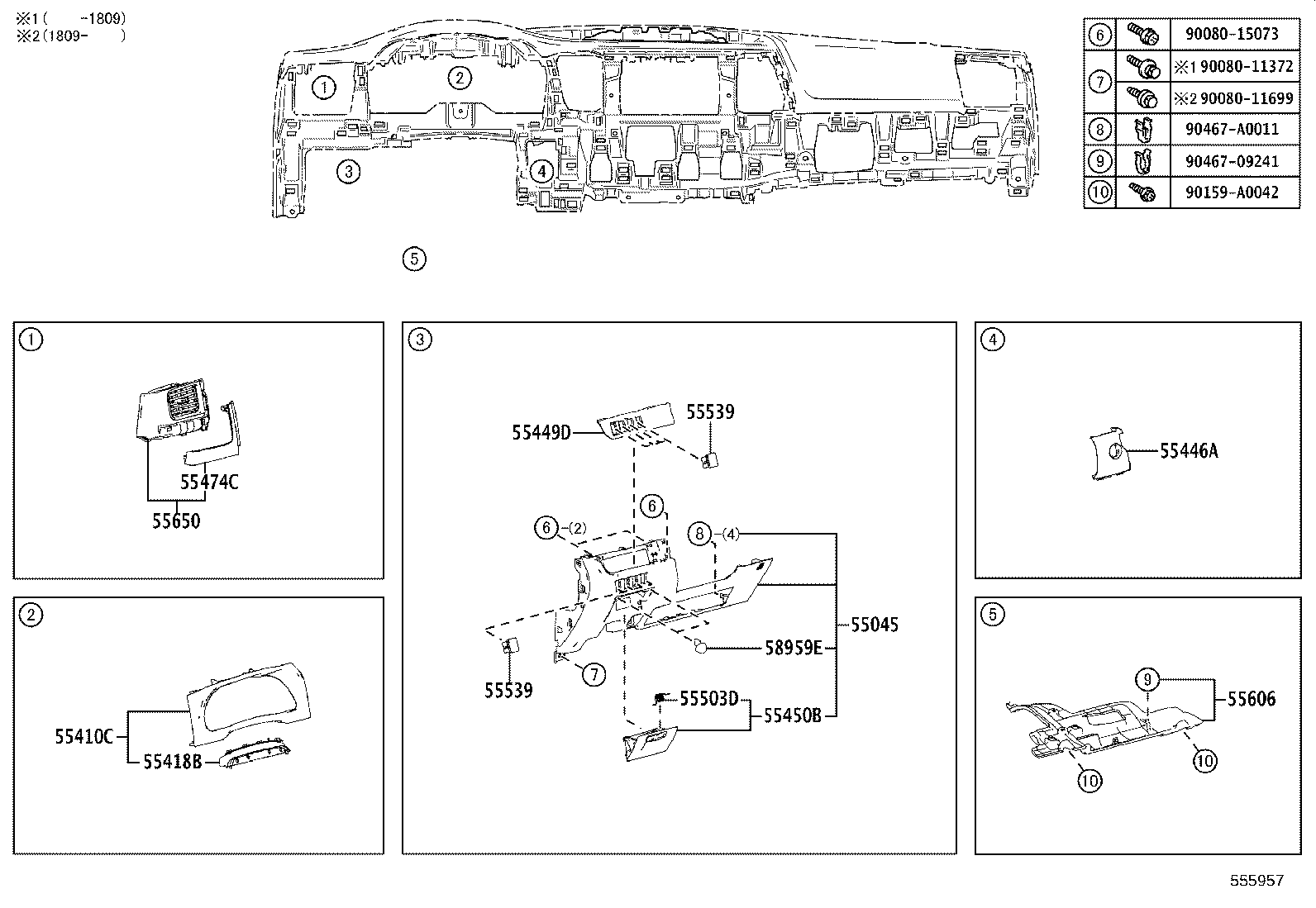 55446-0E030-B0 BASE, SWITCH HOLE, NO.1 product image
