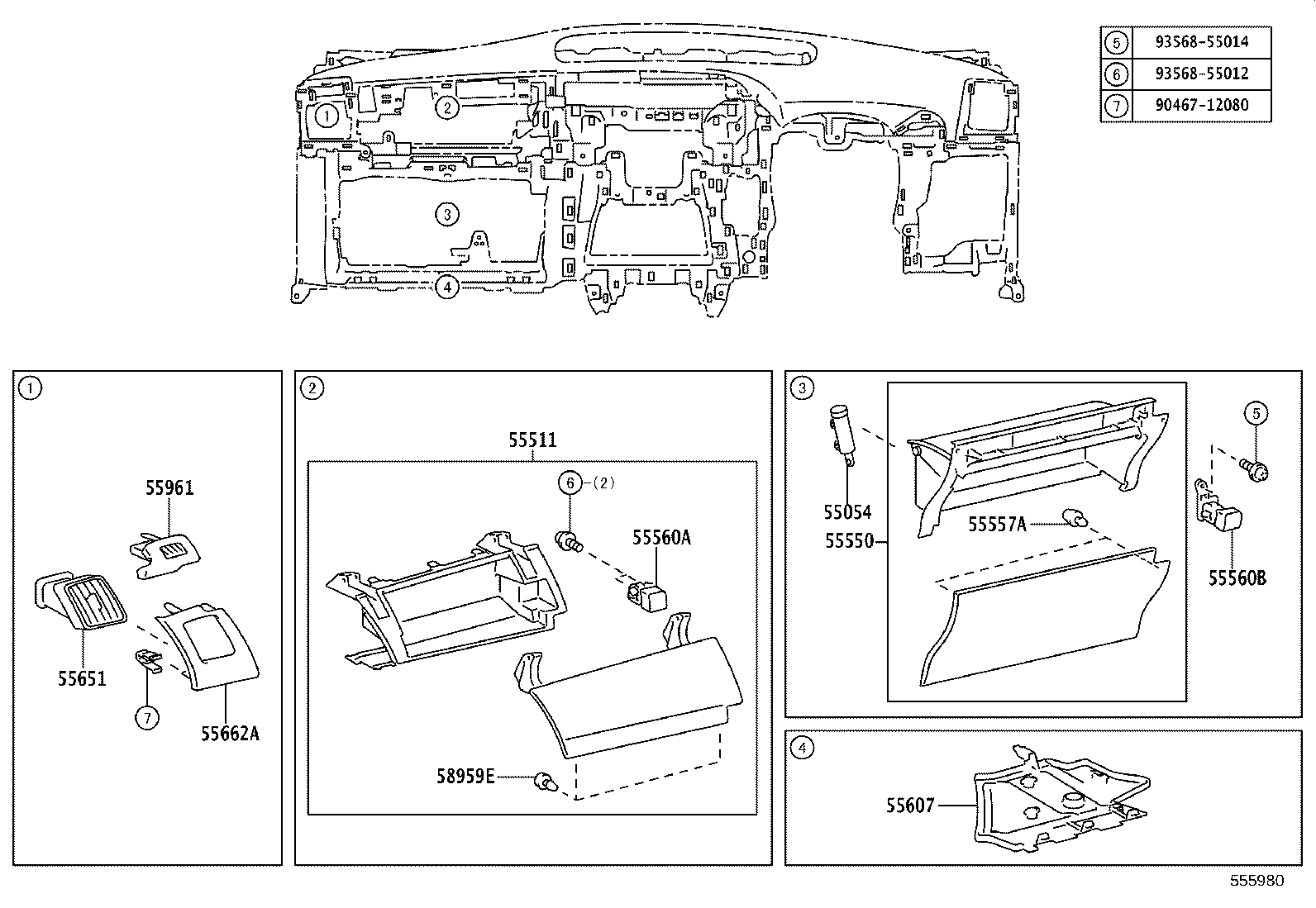 55330-47100 REINFORCEMENT ASSY, INSTRUMENT PANEL product image