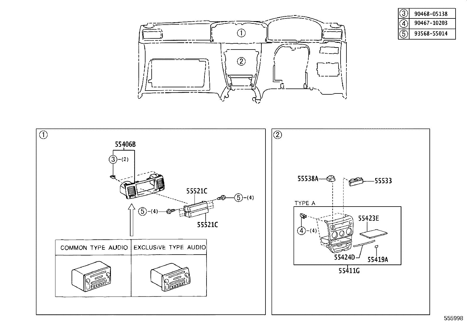55950-12240 NOZZLE ASSY, DEFROSTER product image