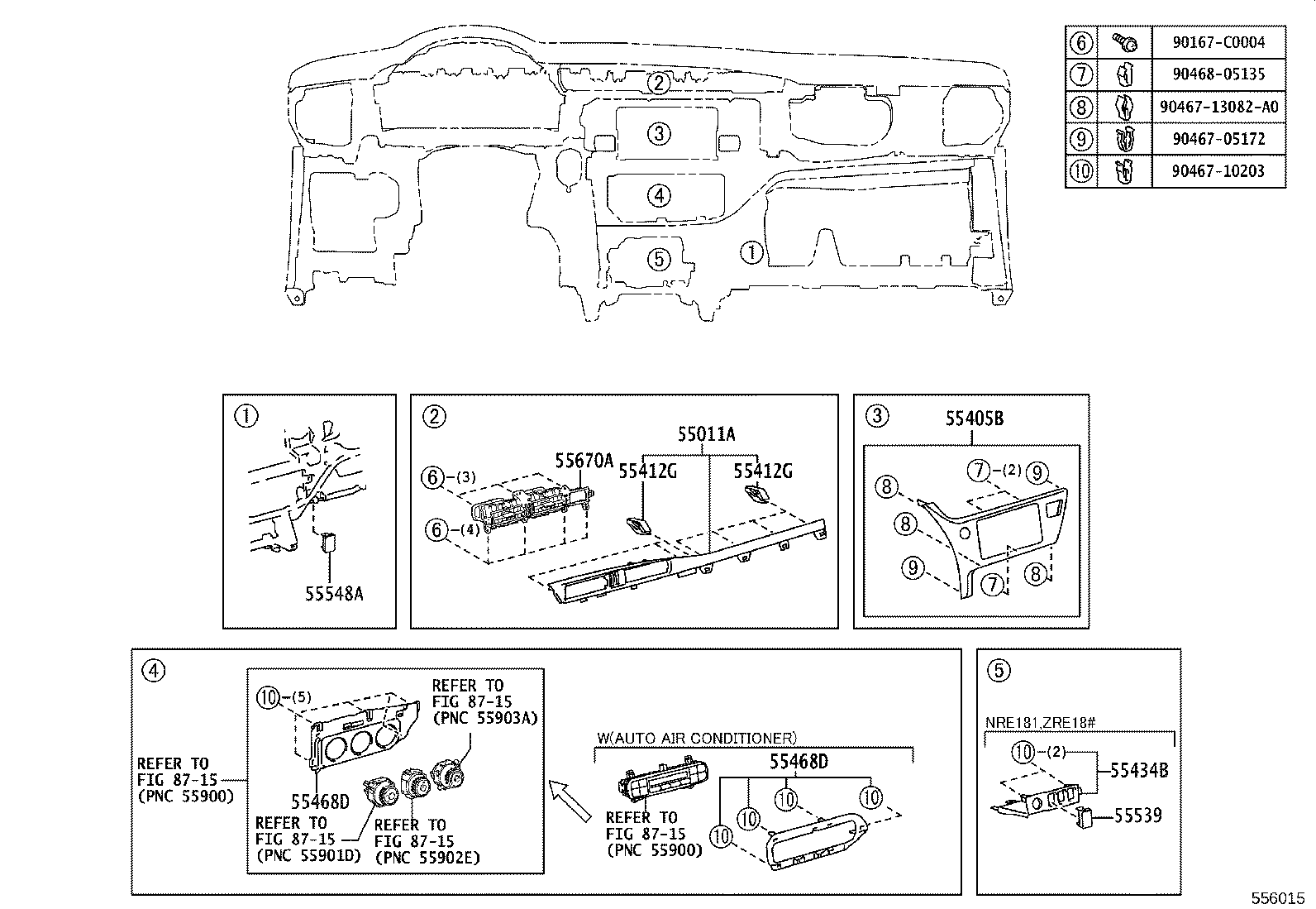 55307-02430 BRACE SUB-ASSY, INSTRUMENT PANEL, NO.2 product image