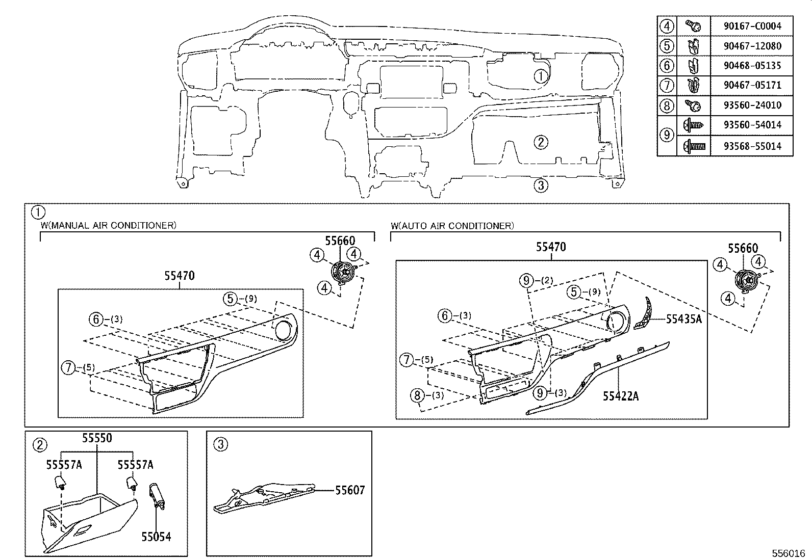 55307-02430 BRACE SUB-ASSY, INSTRUMENT PANEL, NO.2 product image