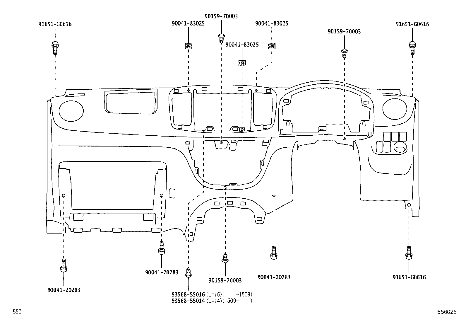 55355-B2210 CUSHION, INSTRUMENT PANEL, NO.1 product image