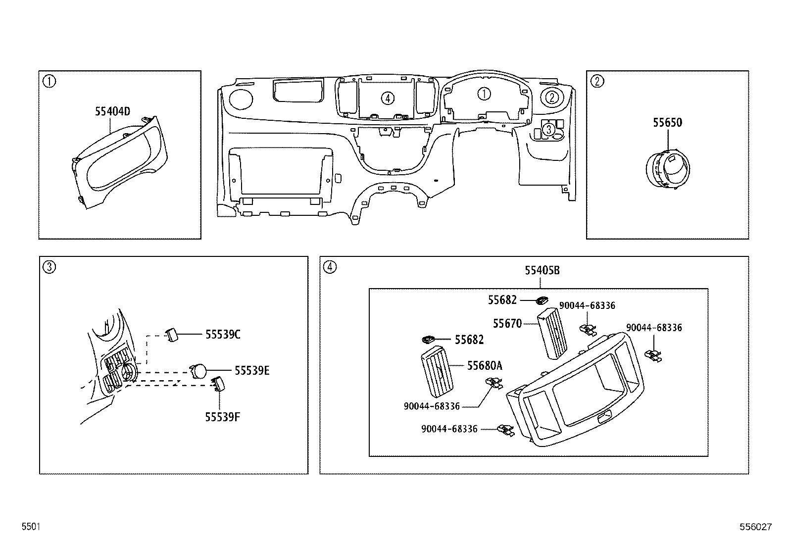 55355-B2210 CUSHION, INSTRUMENT PANEL, NO.1 product image