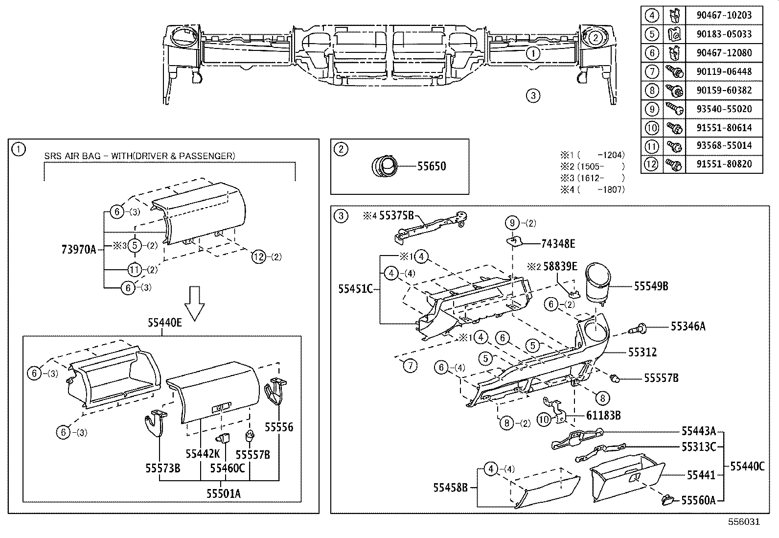 55330-37201 REINFORCEMENT, INSTRUMENT PANEL product image
