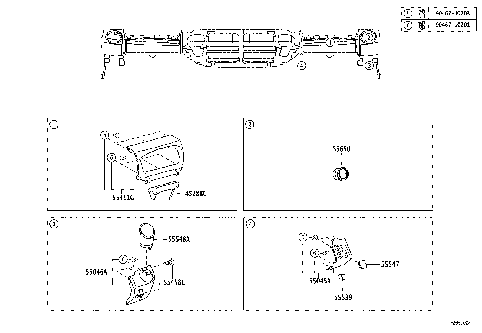 55330-37201 REINFORCEMENT, INSTRUMENT PANEL product image