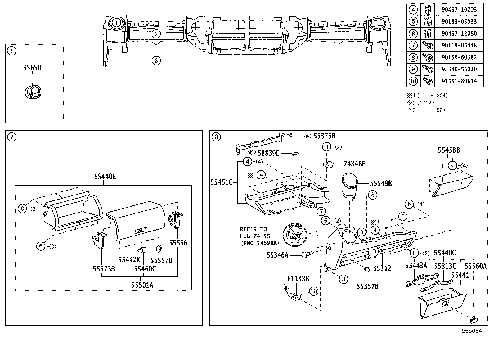 55330-37201 REINFORCEMENT, INSTRUMENT PANEL product image