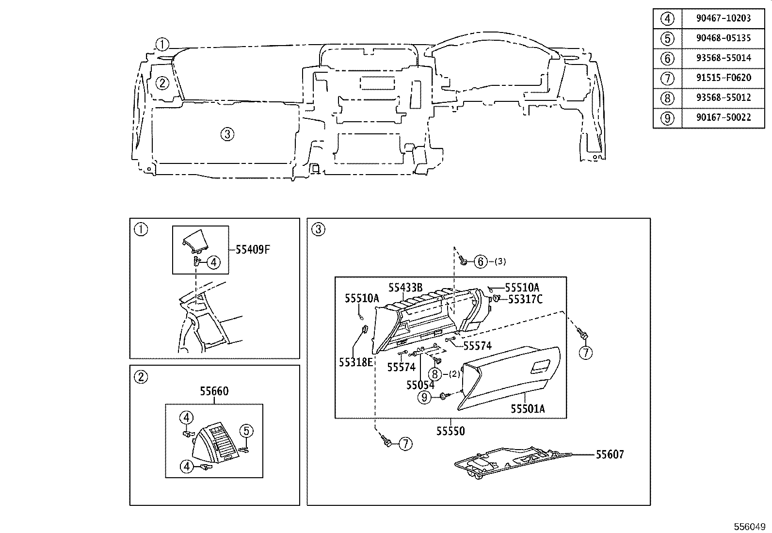 55405-22370 PANEL SUB-ASSY, INSTRUMENT CLUSTER FINISH, CENTER product image