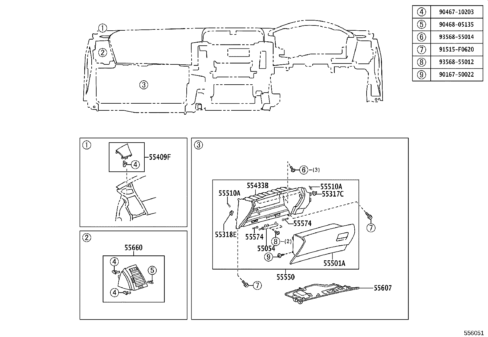55405-22370 PANEL SUB-ASSY, INSTRUMENT CLUSTER FINISH, CENTER product image