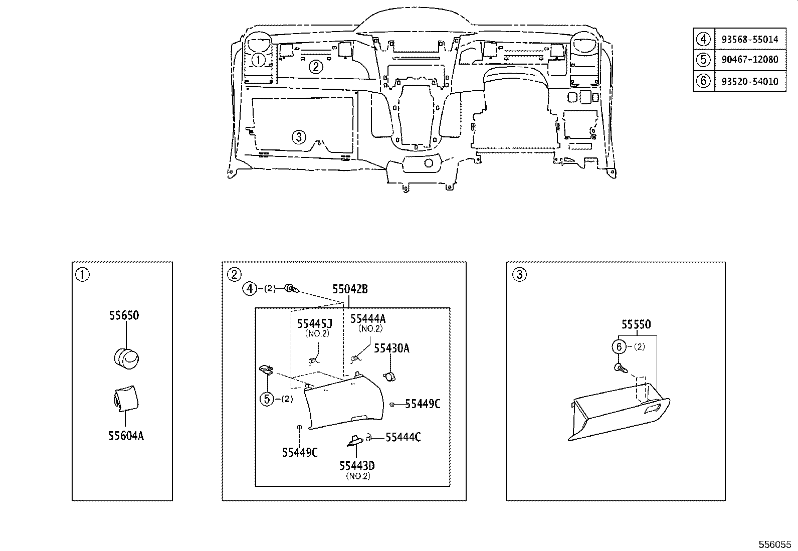 55359-52080 CUSHION, INSTRUMENT PANEL, NO.5 product image