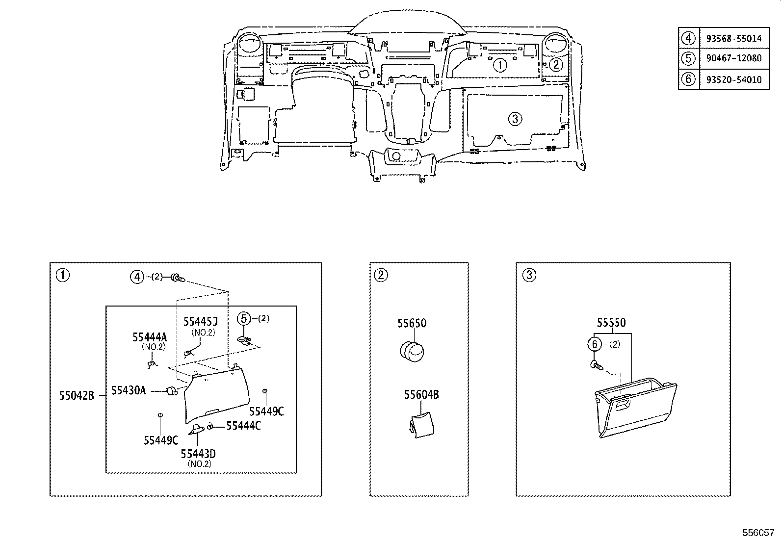 55359-52080 CUSHION, INSTRUMENT PANEL, NO.5 product image