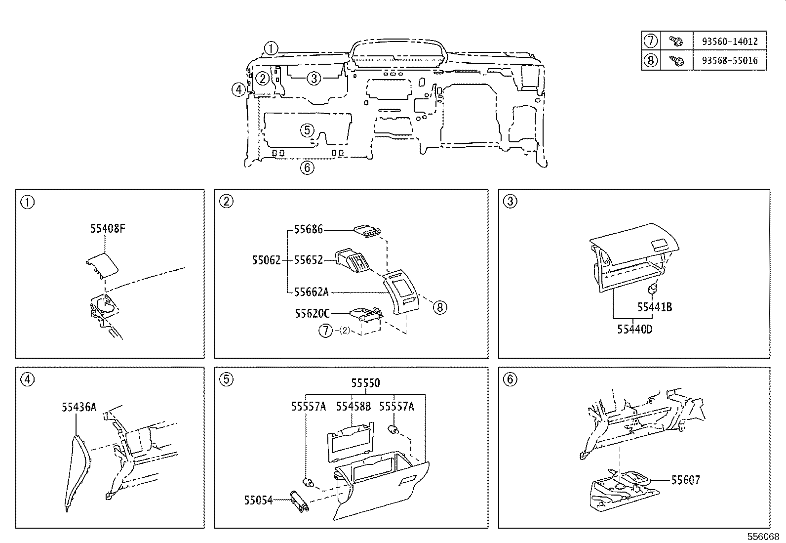 55321-47060 BRACKET, INSTRUMENT PANEL, NO.1 product image