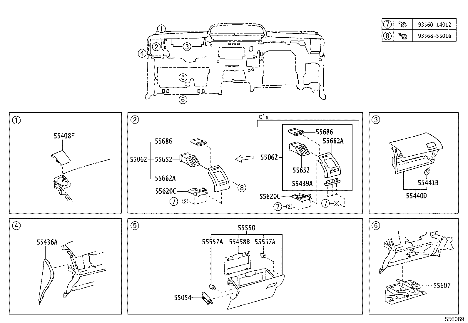 55321-47060 BRACKET, INSTRUMENT PANEL, NO.1 product image