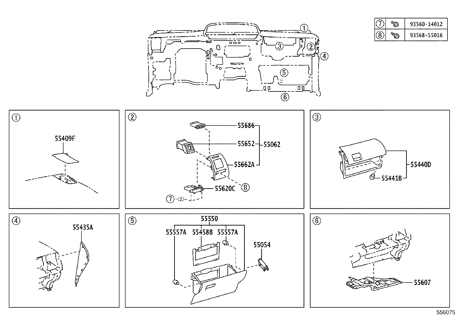 90467-11091 CLIP, PANEL, INSTRUMENT CLUSTER FINISH, END product image