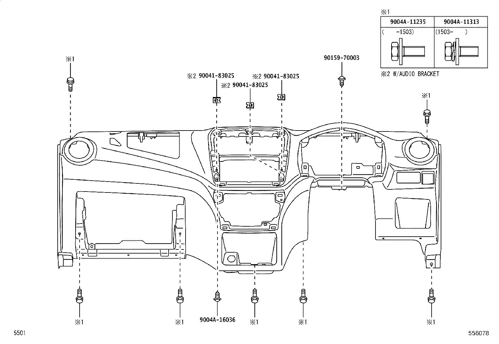 55357-BZ150 CUSHION, INSTRUMENT PANEL, NO.3 product image