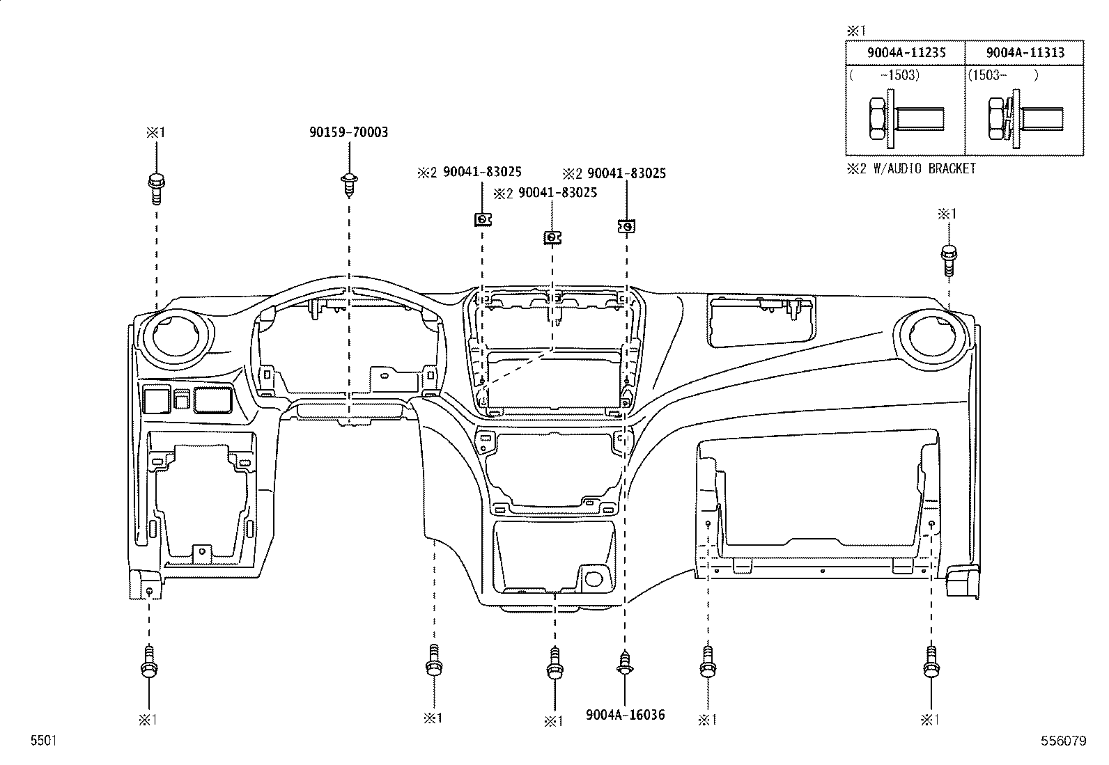 55357-BZ150 CUSHION, INSTRUMENT PANEL, NO.3 product image