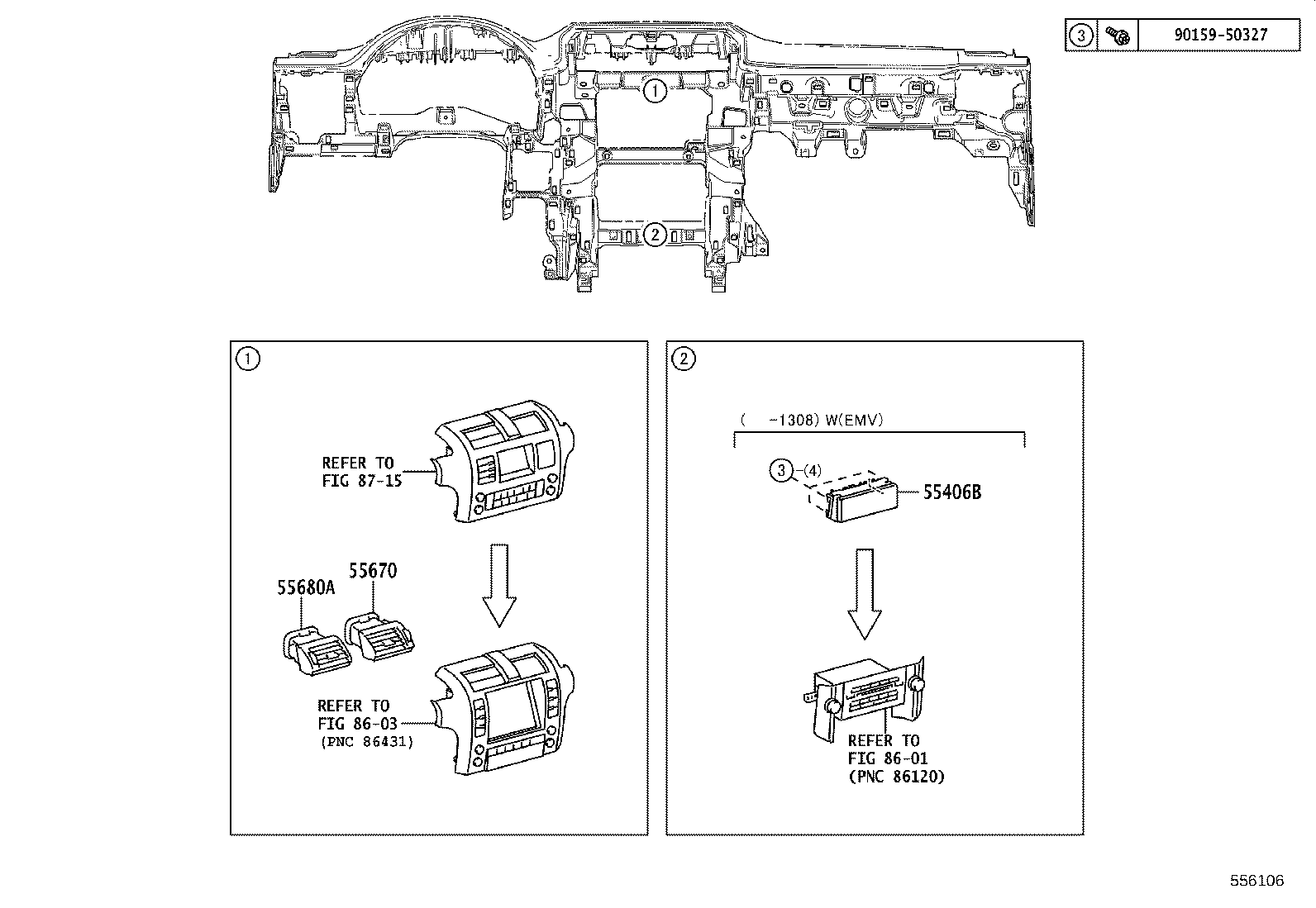 55416-60090 RETAINER, METER HOOD, NO.1 product image