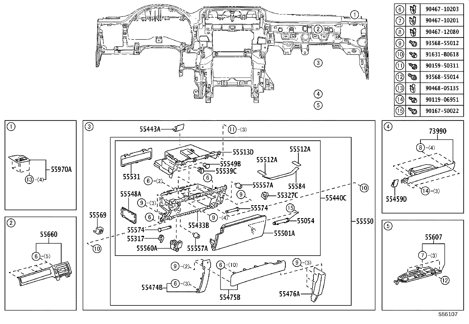 55416-60090 RETAINER, METER HOOD, NO.1 product image