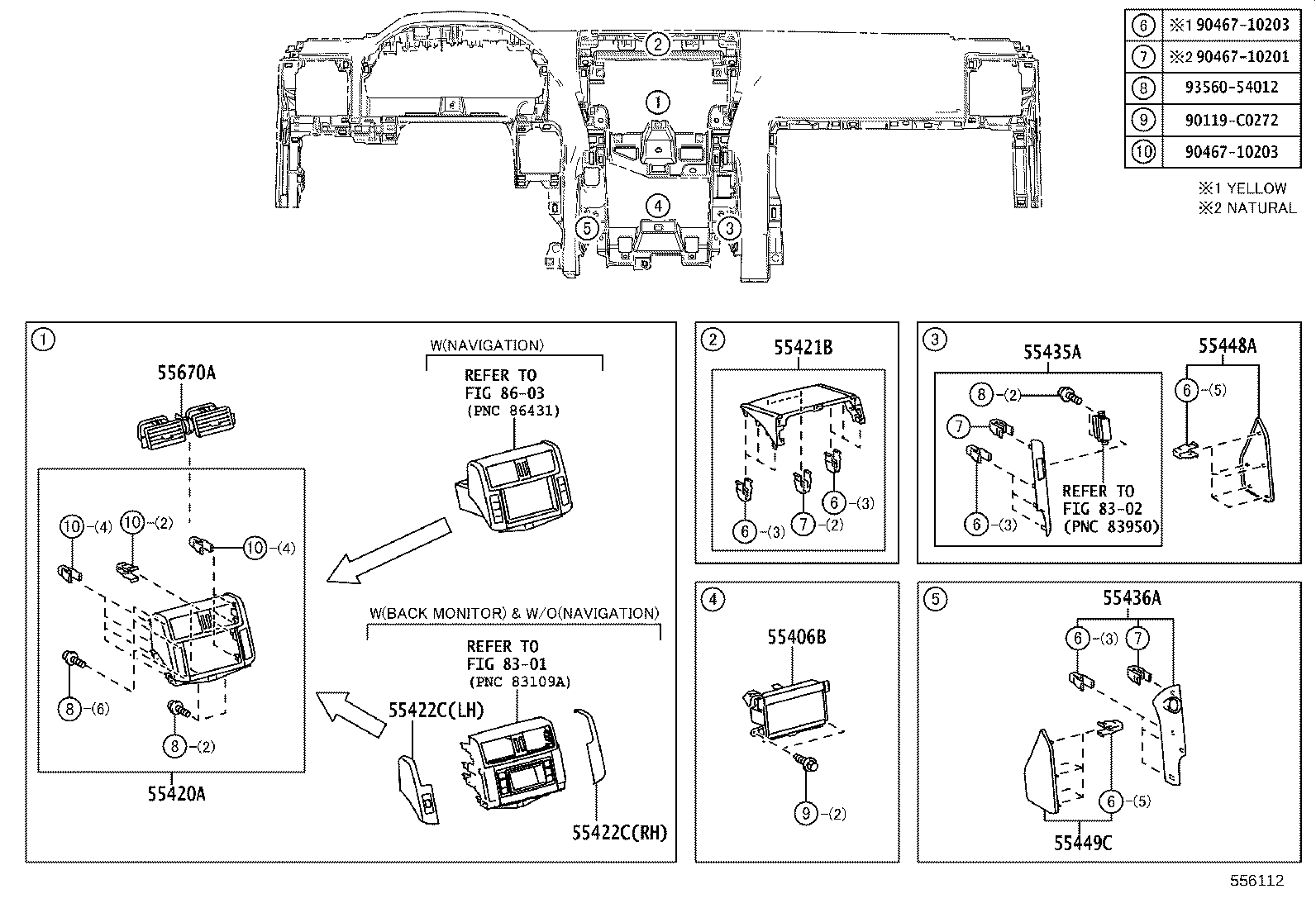 55375-0G010 BRACKET, INSTRUMENT PANEL LOWER MOUNTING, NO.2 product image