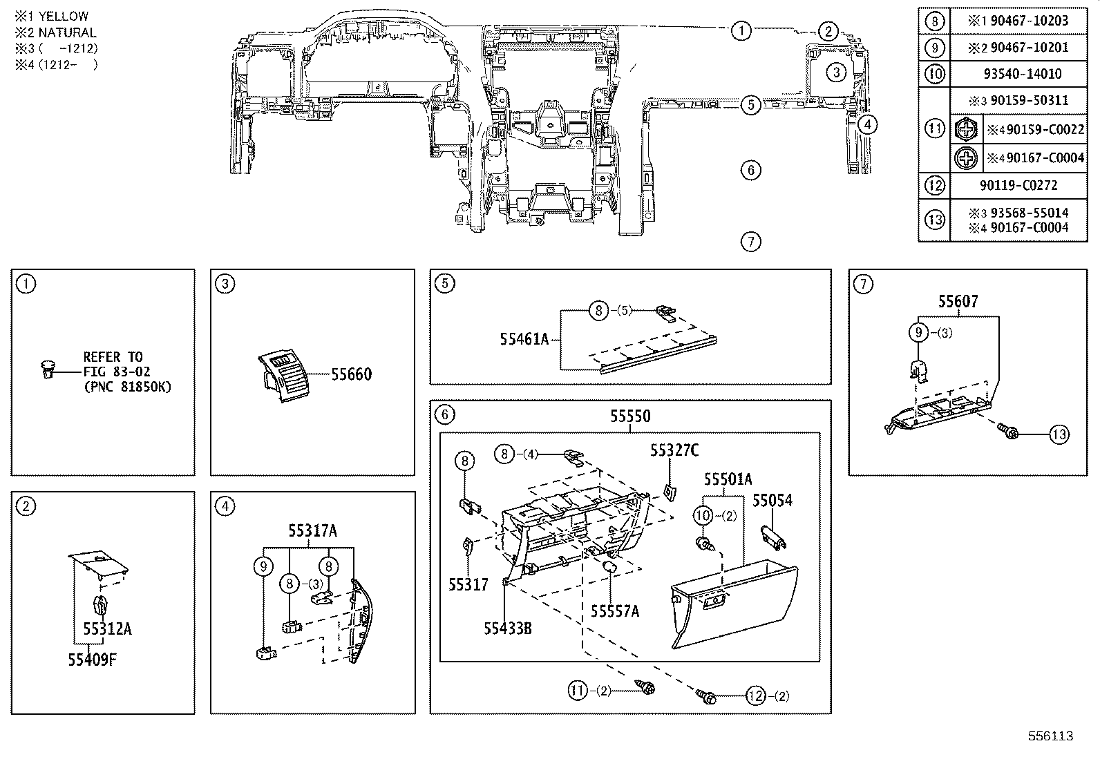 55375-0G010 BRACKET, INSTRUMENT PANEL LOWER MOUNTING, NO.2 product image