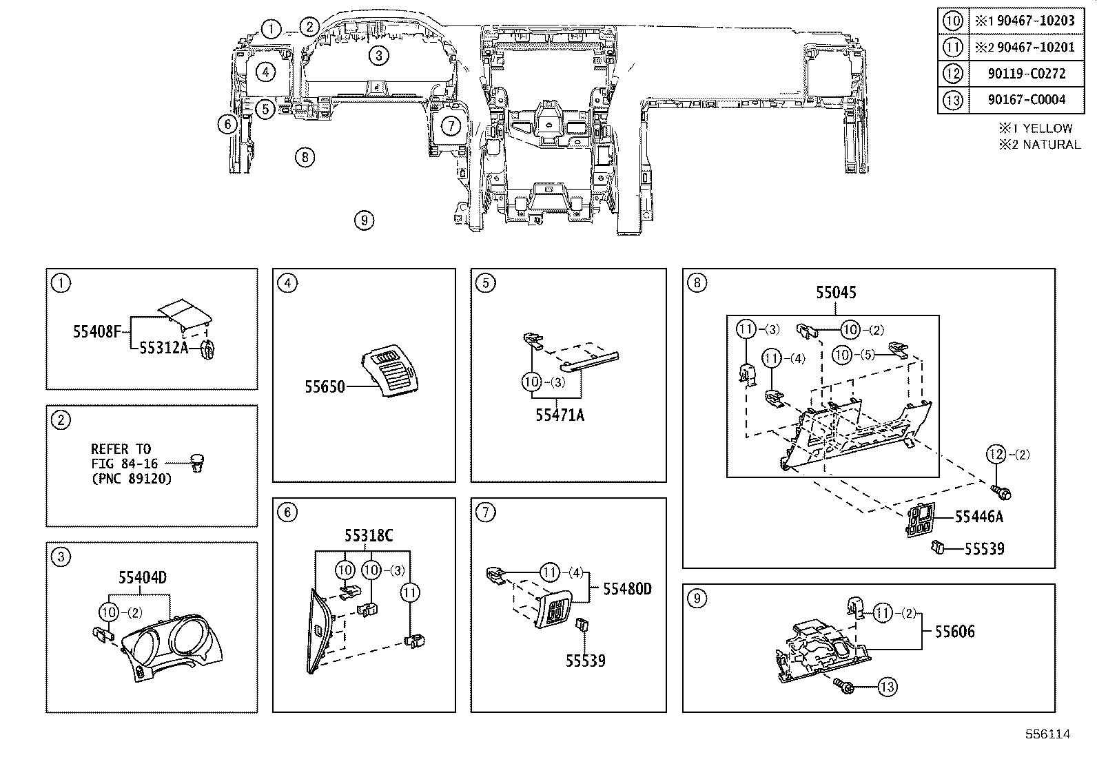 55375-0G010 BRACKET, INSTRUMENT PANEL LOWER MOUNTING, NO.2 product image