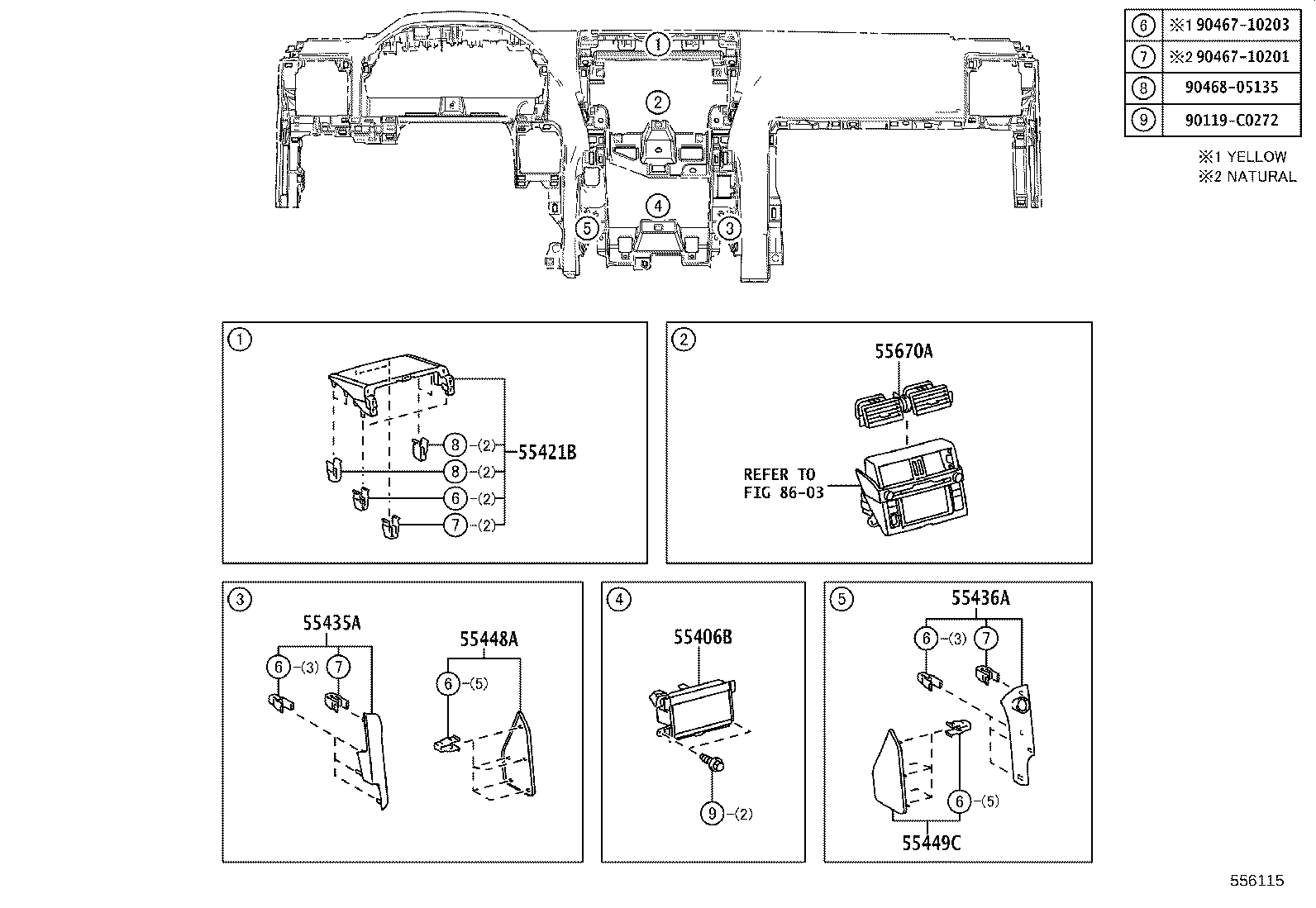 55375-0G010 BRACKET, INSTRUMENT PANEL LOWER MOUNTING, NO.2 product image