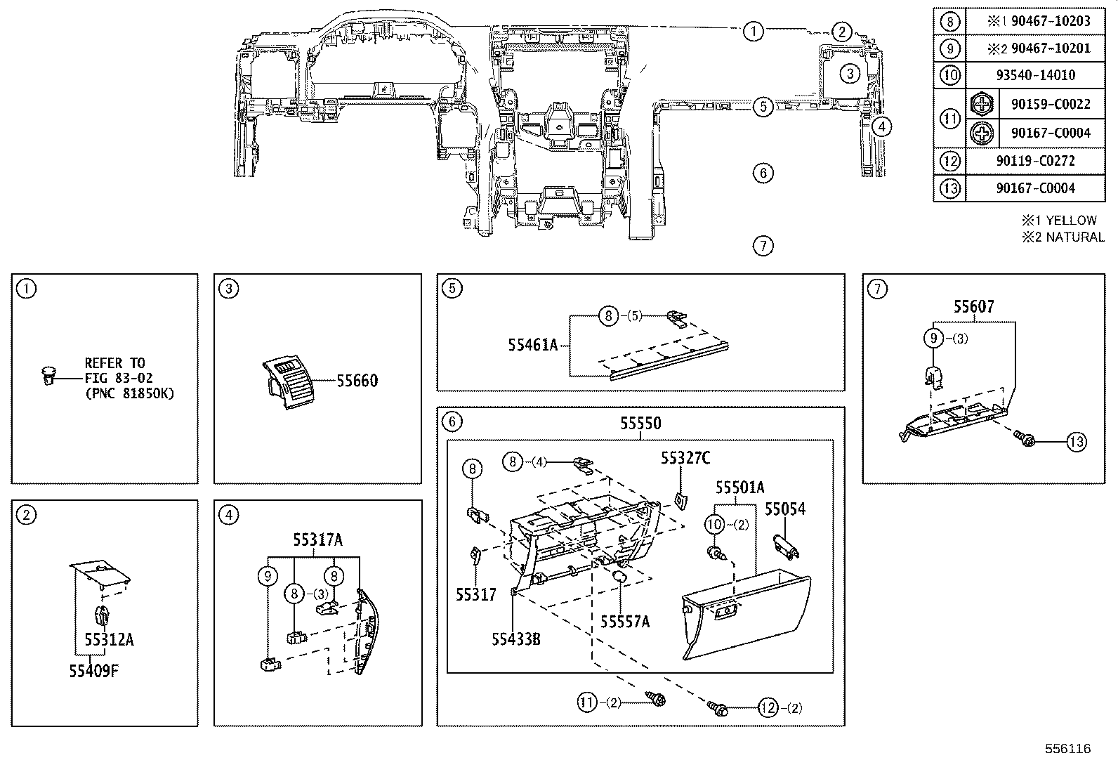55375-0G010 BRACKET, INSTRUMENT PANEL LOWER MOUNTING, NO.2 product image