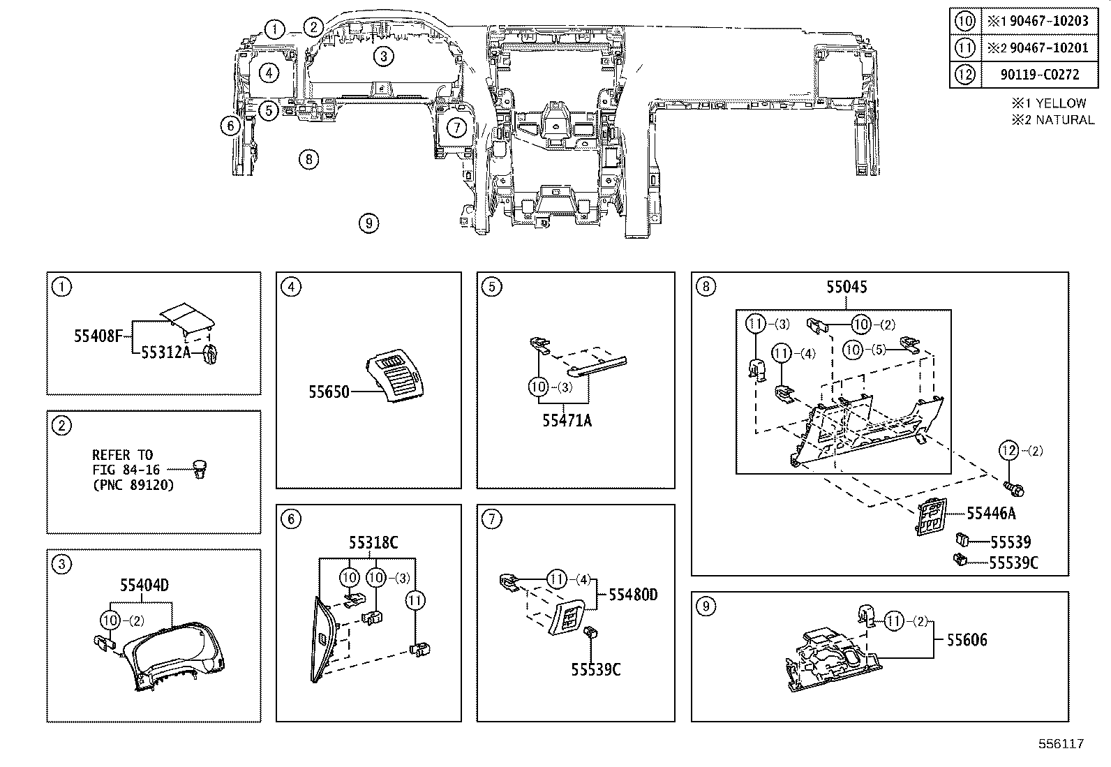 55375-0G010 BRACKET, INSTRUMENT PANEL LOWER MOUNTING, NO.2 product image
