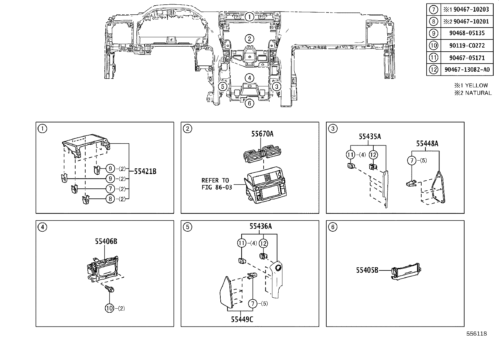 55375-0G010 BRACKET, INSTRUMENT PANEL LOWER MOUNTING, NO.2 product image