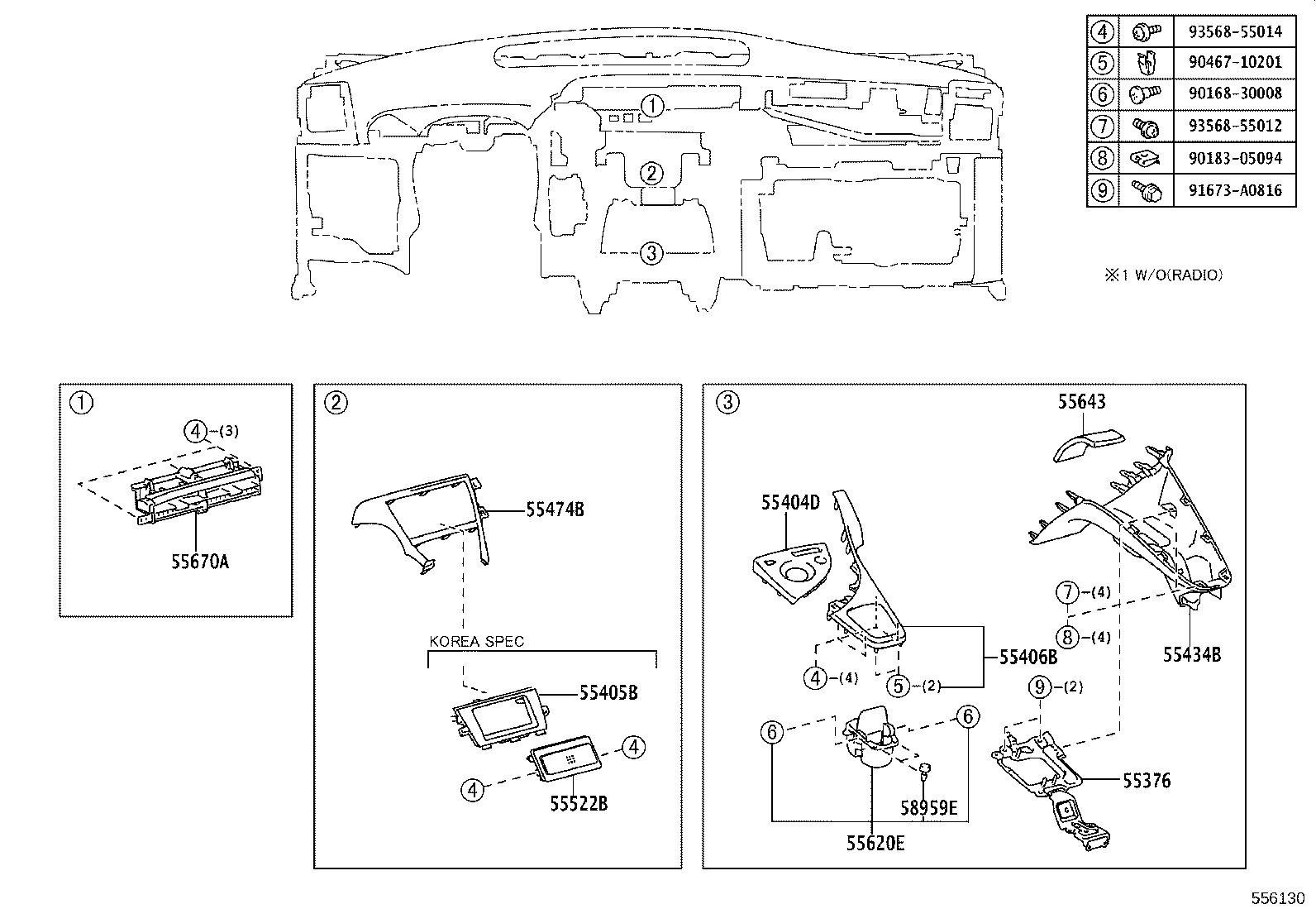 55404-47100 PANEL SUB-ASSY, INSTRUMENT CLUSTER FINISH product image